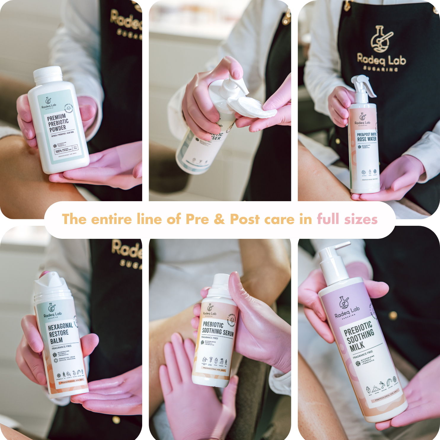 Pre Post Pre&Post Sugaring Kit in FULL SIZE – Radeq Lab Sugaring US